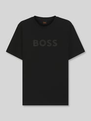 męski t-shirt o kroju regular fit z czystej bawełny model 'TE_LOGO' od BOSS Orange - 43