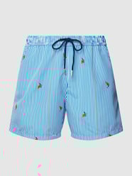 Badehose mit Streifenmuster Modell 'BESPOKE ROXO' von HOM Blau - 8