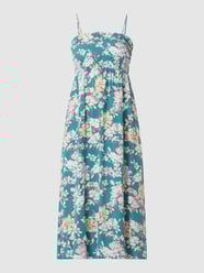 Midi-jurk met bloemenmotief, model 'Lalica' van Only Blauw / turquoise - 48