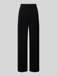 Wide leg stoffen broek met bandplooien van Marc Cain - 48