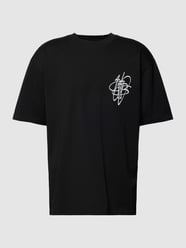 T-Shirt mit Label-Print Modell 'Denevada' von HUGO Schwarz - 6
