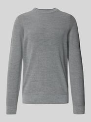 Gebreide pullover met labeldetail, model 'ROY' van Brax Grijs / zwart - 42