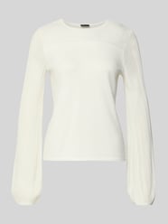 Regular fit gebreide pullover van viscosemix met geplisseerde ballonmouwen van s.Oliver BLACK LABEL - 11
