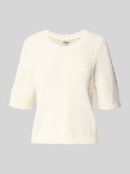 Gebreid shirt met 1/2-mouwen model 'Carla' van mbyM - 1