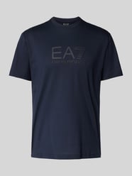 T-Shirt mit Label-Print von EA7 Emporio Armani Blau - 29