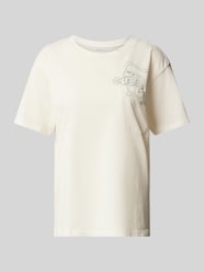 T-Shirt mit Motiv-Stitching von Jake*s Casual Beige - 16