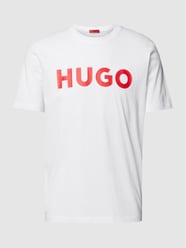 T-Shirt mit Label-Schriftzug Modell 'DULIVIO' von HUGO Weiß - 6