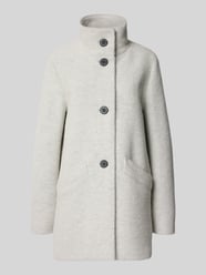 Lange jas met opstaande kraag en steekzakken van Amber & June - 3