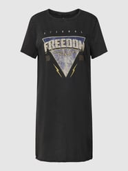 T-shirtjurk van puur katoen met motiefprint, model 'LUCY' van Only Grijs / zwart - 32