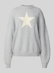 Sweter z dzianiny o kroju oversized z okrągłym dekoltem od REVIEW - 20