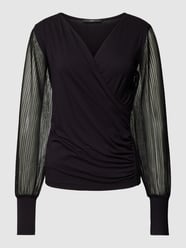 Longsleeve in Wickel-Optik von Zero Schwarz - 48