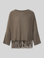 Relaxed Fit Pullover aus Woll-Mix mit Kaschmir-Anteil von HERZENS Beige - 11