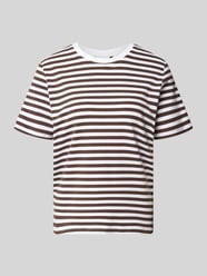 T-shirt in all-over look met ronde hals van COMMA - 24