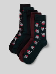 Socken mit Label-Detail Modell 'XMAS SKULL' im 5er-Pack von Jack & Jones Grün - 46