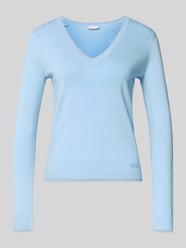 Slim Fit Longsleeve aus Viskose-Mix mit V-Ausschnitt von Liu Jo White - 31