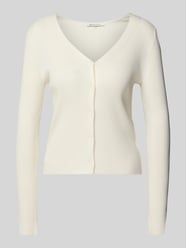 Slim fit cardigan met ribstructuur van Tom Tailor Denim - 9