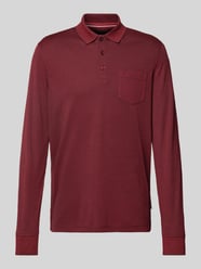 Poloshirt met borstzak van bugatti Bordeaux - 21