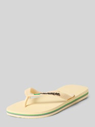 Teenslippers met logodetail model 'Brasil' van Havaianas Beige - 9