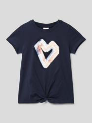 T-Shirt mit Paillettenbesatz von s.Oliver RED LABEL Blau - 33