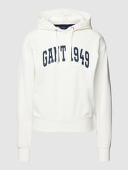 Hoodie met logoprint van Gant Wit - 30