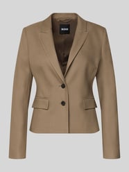 Slim Fit Kurzblazer aus Viskose-Lyocell-Mix Modell 'Jia18' von BOSS Beige - 41