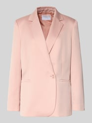 Żakiet o kroju relaxed fit z kołnierzem z połami od Jake*s Collection Fuksjowy - 9