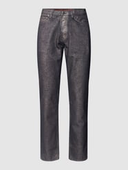 Tapered fit jeans met labeldetails, model 'HUGO 634' van HUGO Grijs / zwart - 7