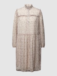 Knielanges Kleid mit Allover-Muster Modell 'Tilda' von Saint Tropez Weiß - 36