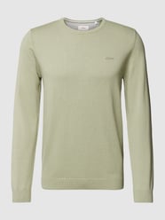 Pullover mit gerippten Abschlüssen von s.Oliver RED LABEL Grün - 8
