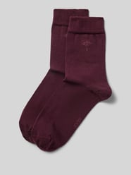 Socken mit Label-Detail und elastischem Rippenbündchen von JOOP! Collection Bordeaux - 43