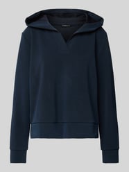 Hoodie mit V-Ausschnitt Modell 'Gerwa' von OPUS Blau - 11