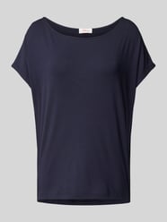 T-Shirt aus Viskose-Mix mit Rundhalsausschnitt von s.Oliver RED LABEL Blau - 31