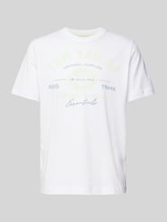 Regular Fit T-Shirt aus reiner Baumwolle mit Label Print von Tom Tailor - 25