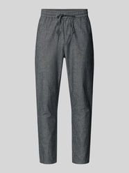 tapered linnenbroek van mix van katoen en linnen model 'LINUS' van ONLY & SONS - 3