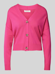 Cardigan met extra brede schouders van Christian Berg Woman Fuchsia - 37