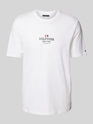 T-Shirt mit Label-Print von Tommy Hilfiger Weiß - 19