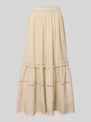 Rozkloszowana spódnica maxi z czystego lnu model 'PALLORE' od Weekend Max Mara - 16