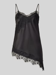 top bluzkowy o kroju regular fit z obszyciem koronką model 'INDONA' od ONLY - 4