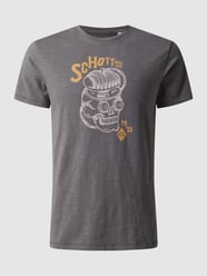 T-shirt met print  van Schott NYC Grijs / zwart - 7