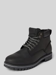 Lederboots mit Label-Badge Modell 'QUEENSWAY' von Jack & Jones Schwarz - 26