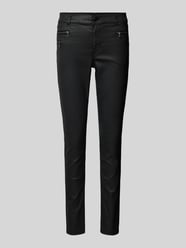 Skinny Fit Jeans mit Reißverschlusstaschen Modell 'MALOU' von Angels Schwarz - 45