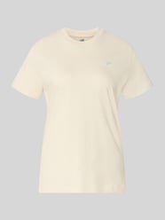 Regular Fit T-Shirt aus reiner Baumwolle von New Balance Beige - 6