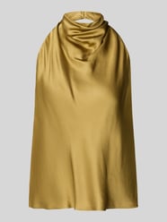 Top aus Viskose mit Neckholder und tiefem Rückenausschnitt von Jake*s Cocktail Gold - 25