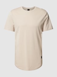 T-Shirt mit abgerundetem Saum Modell 'MATT' von Only & Sons Beige - 15