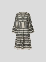 Midikleid mit Kufiya-Muster von Devotion Schwarz - 14