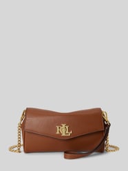 Torba na ramię z prawdziwej skóry z odpinanym łańcuszkiem do noszenia od Lauren Ralph Lauren - 7
