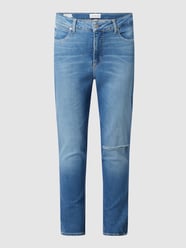PLUS SIZE high rise skinny fit jeans met stretch van Calvin Klein Jeans Plus Blauw / turquoise - 46