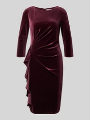 Knielanges Cocktailkleid aus Samt mit Volant von Christian Berg Cocktail - 14