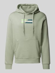 Hoodie mit Label-Print Modell 'ECORP' von Jack & Jones Grün - 27