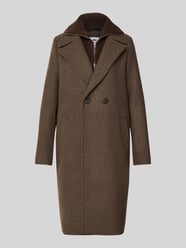 Lange jas met capuchon, model 'ISALIE' van Cinque Beige - 42